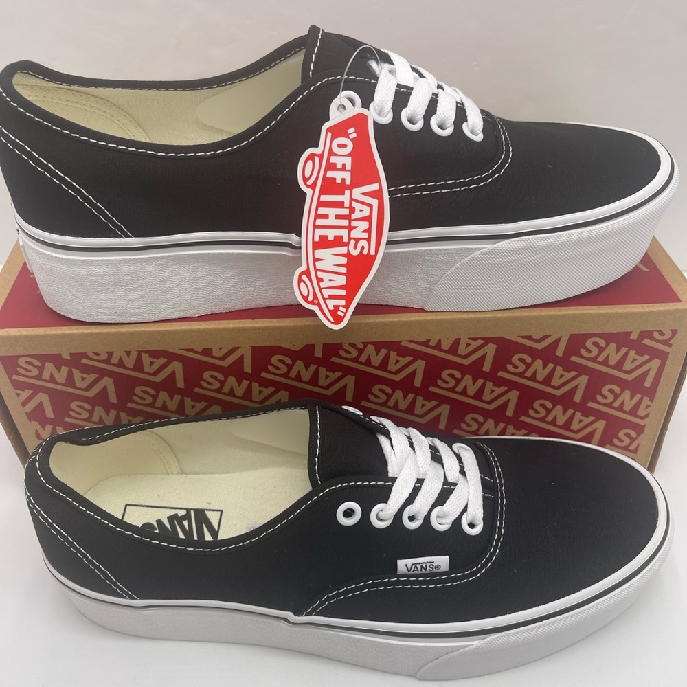 Vans WMNS Authentic Stac
Canvas Black/True White Platform Sneakers 
VN0A5KXXBMX - Picture 4 of 16
